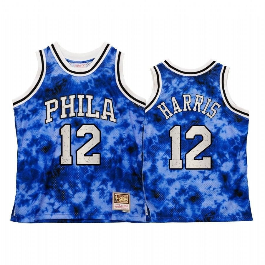 Men's Philadelphia 76ers Tobias Harris Galaxy Constellation Jersey Royal Vintage Multicolor