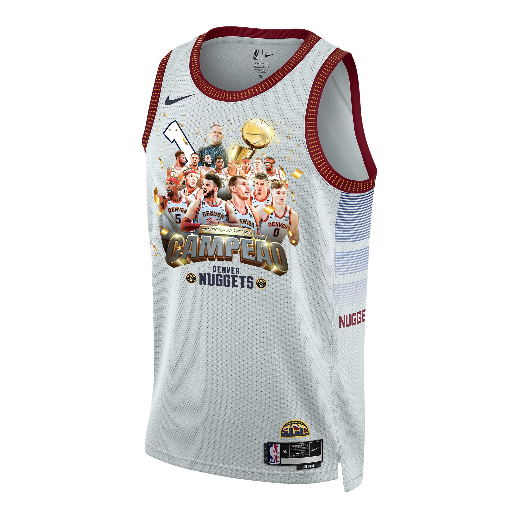 Denver Nuggets Journey To 1st Championship 2023 NBA Finals Swingman Jersey - White - Unisex