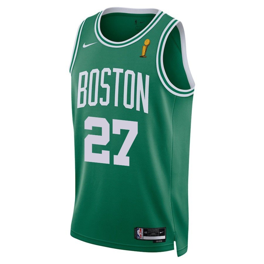 Jordan Walsh 27 Boston Celtics 2024 Finals Champions Jersey Icon Edition Kelly Green