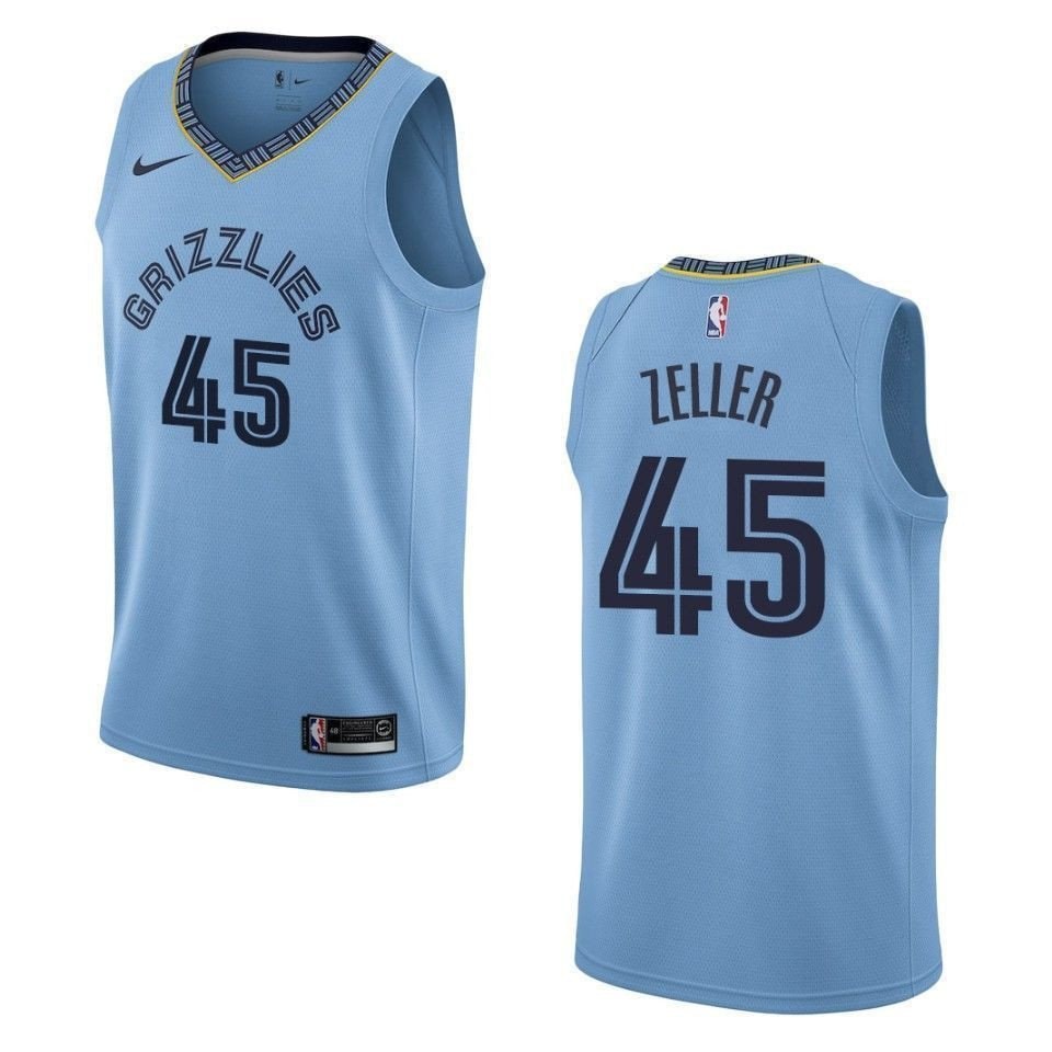 Men's Memphis Grizzlies Tyler Zeller Statement Swingman Jersey Blue - NBA Fan Apparel