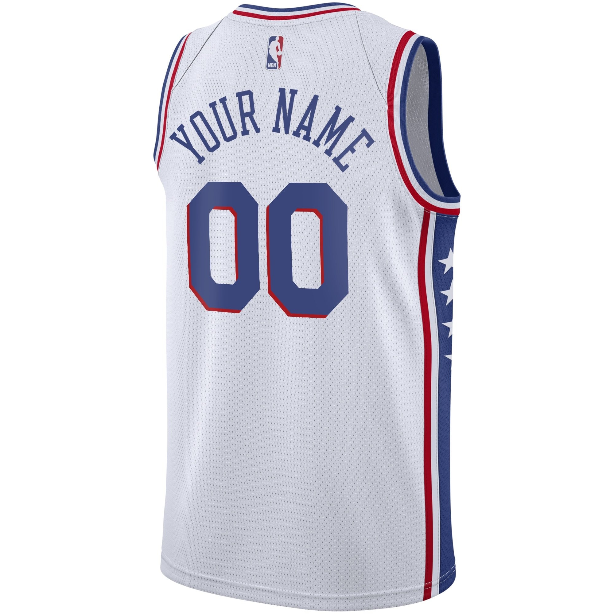 Philadelphia 76ers Association Swingman Jersey Custom Youth S M L XL 2XL 3XL