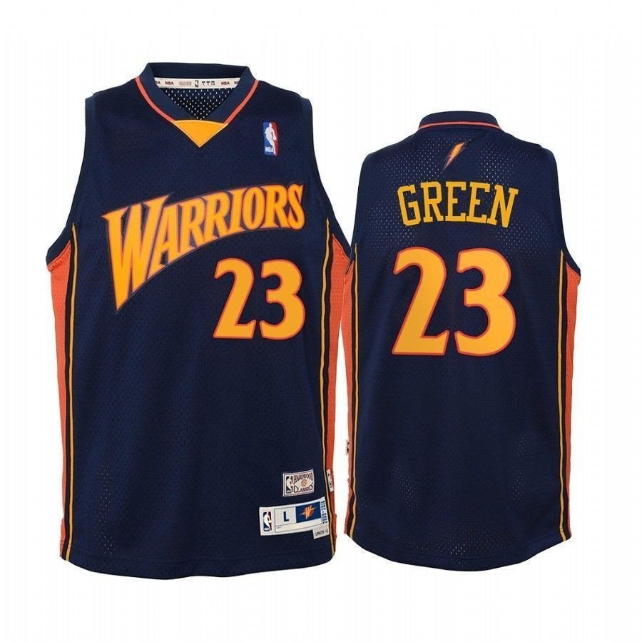 Youth Draymond Green Golden State Warriors Hardwood Classics Jersey Navy - Unisex