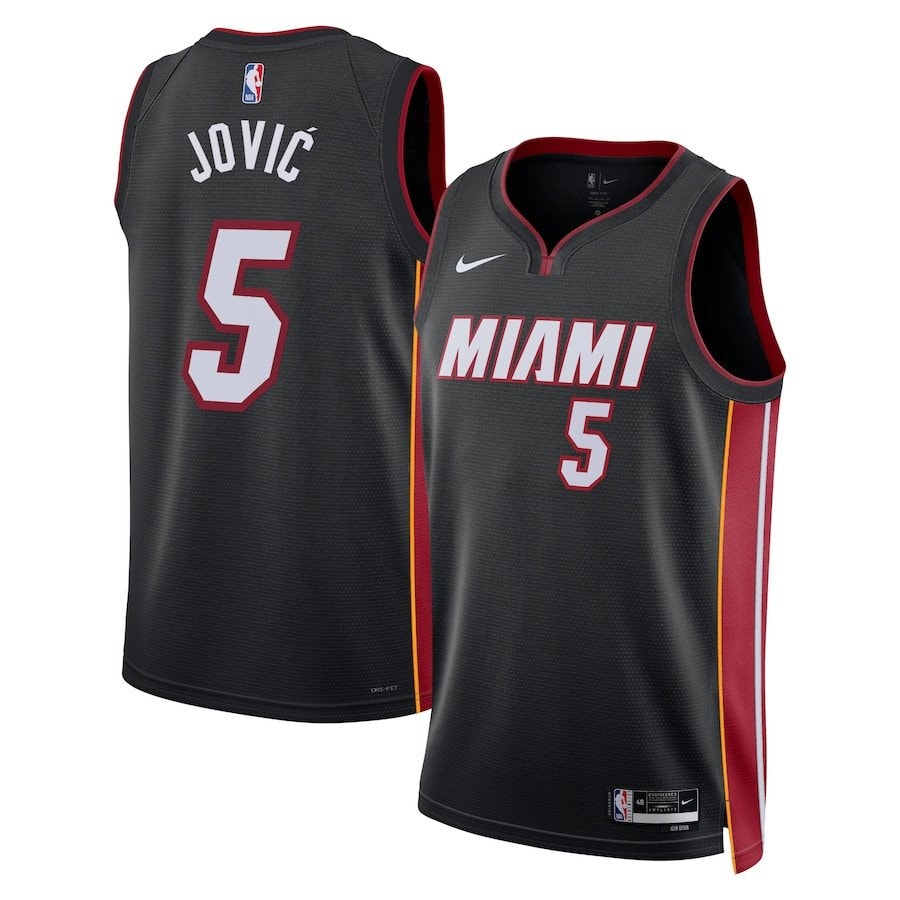 Nikola Jovic 5 Miami Heat Unisex Swingman Jersey Icon Edition Black