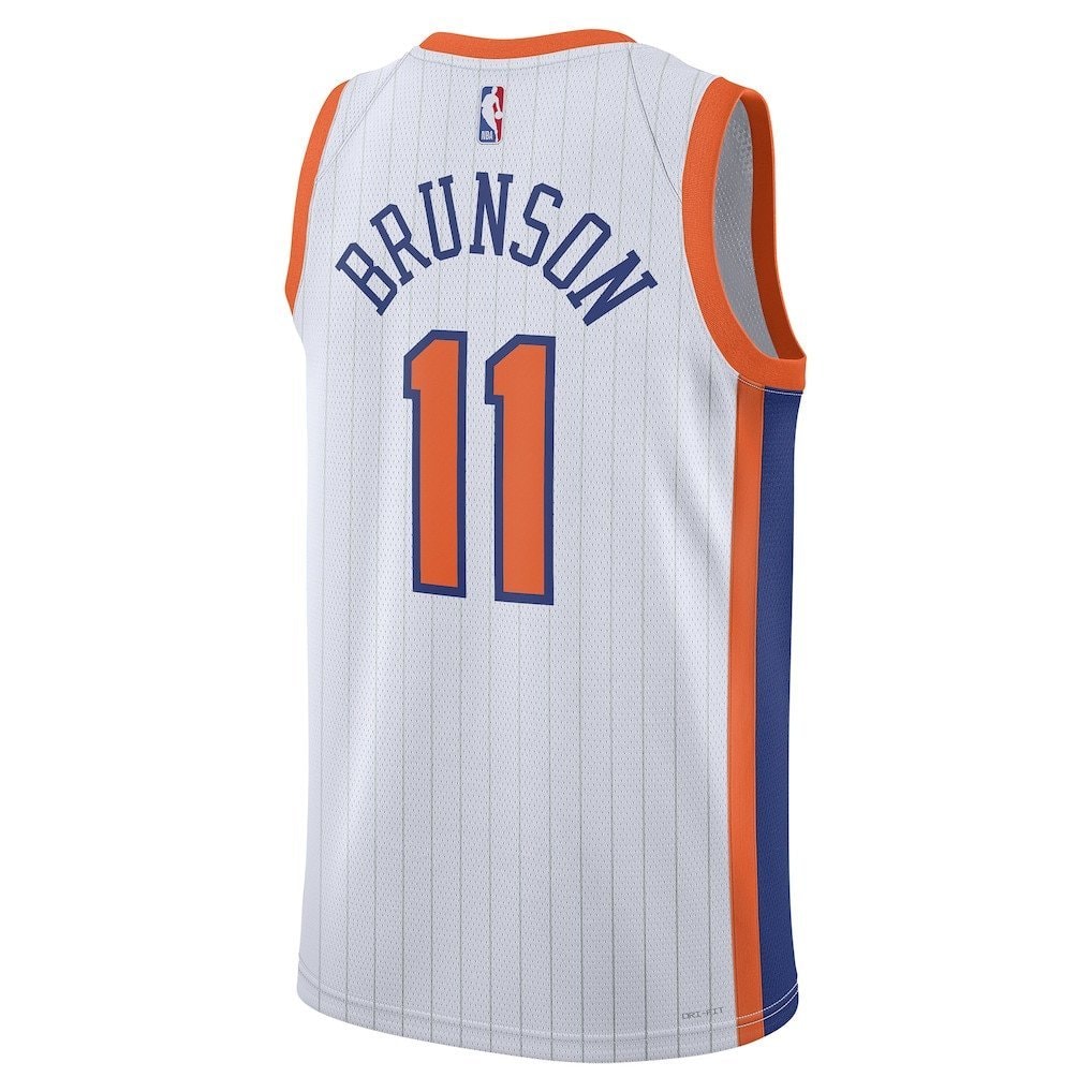 Jalen Brunson 11 New York Knicks Unisex 2024/25 City Edition Swingman Jersey - White