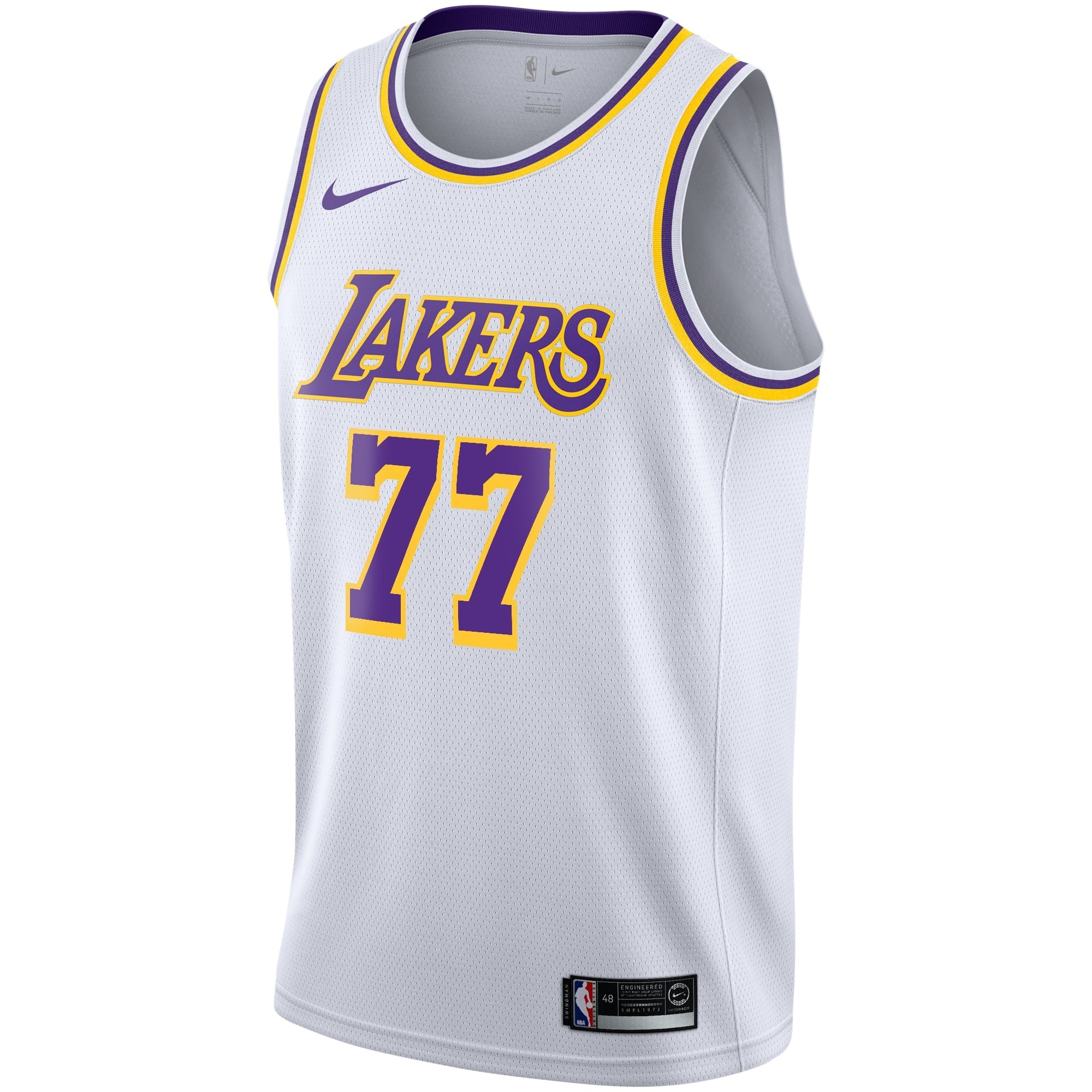 Los Angeles Lakers Association Edition Swingman Jersey White Luka Dončić Youth
