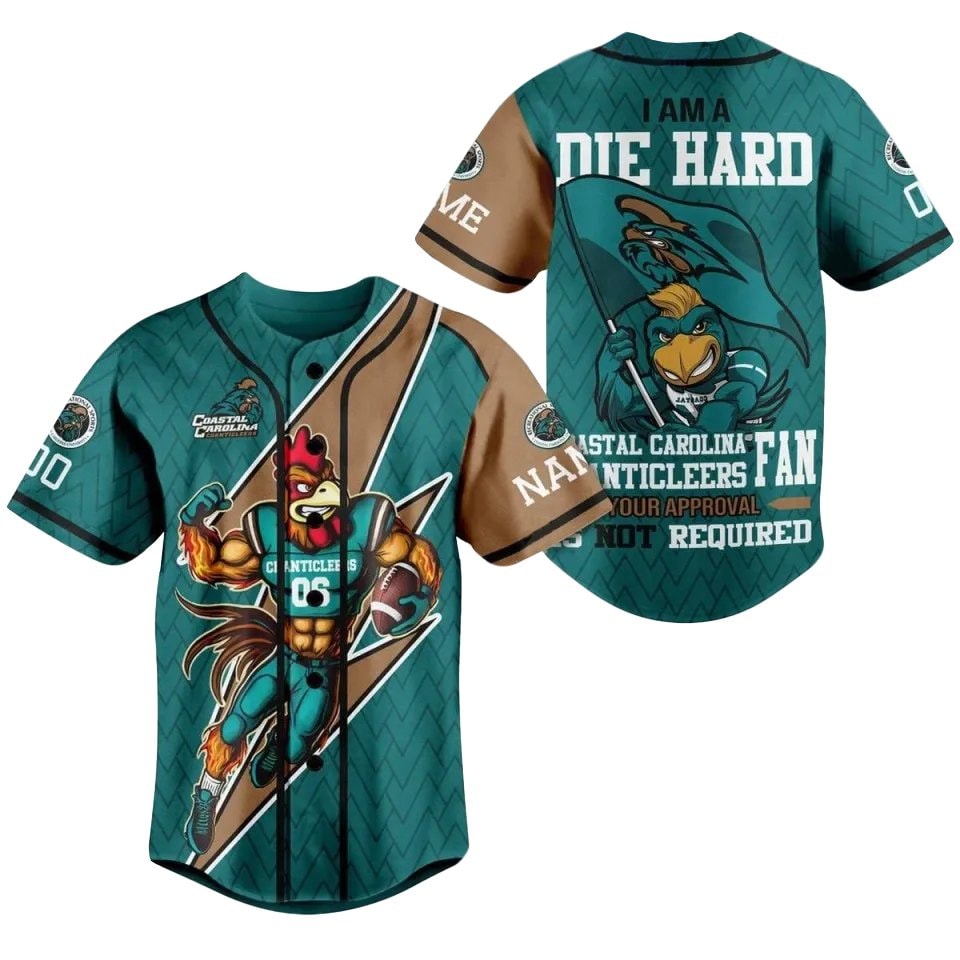 Coastal Carolina Chanticleers Your Approval Not Required Personalized Baseball Jersey 2025