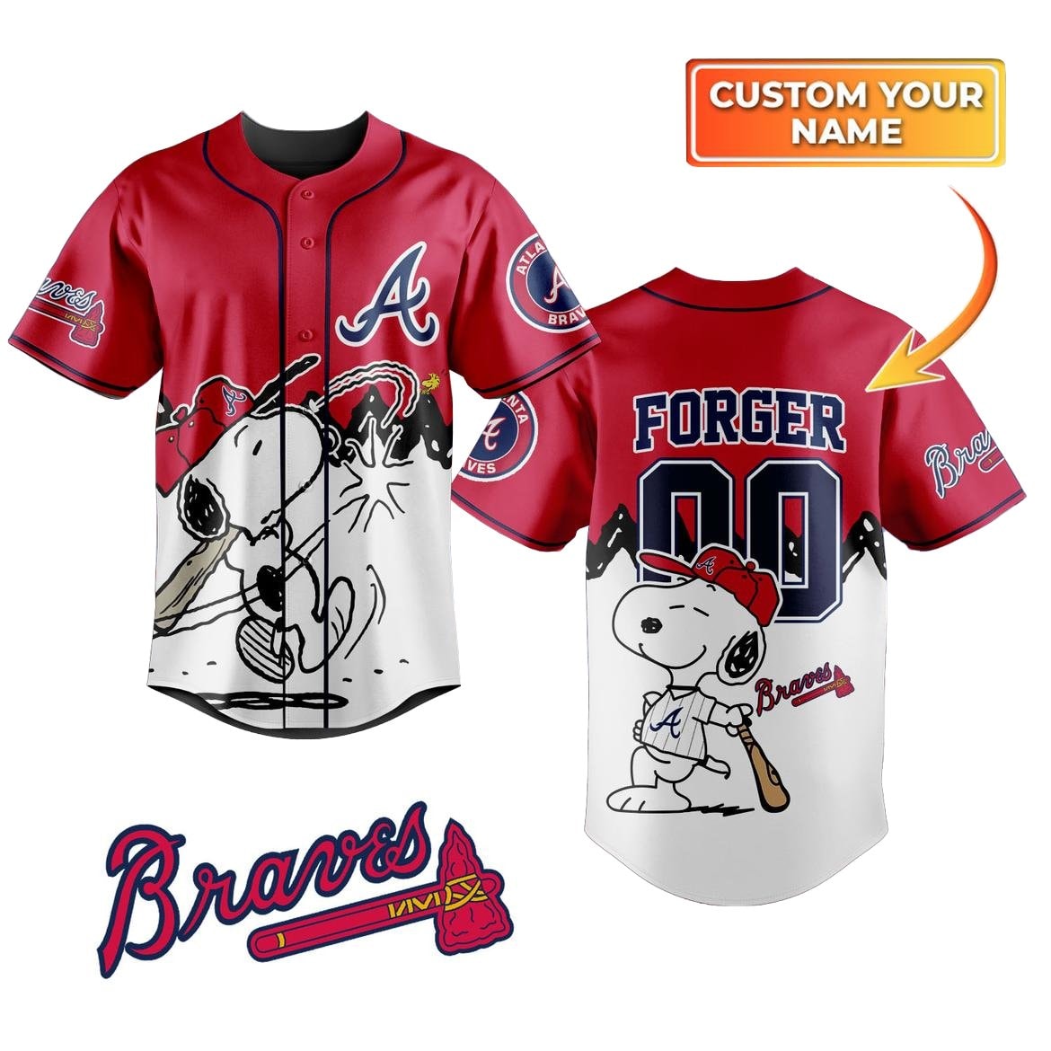 Custom Name Baseball Team Snoopy Homerun Peanuts Baseball Jersey