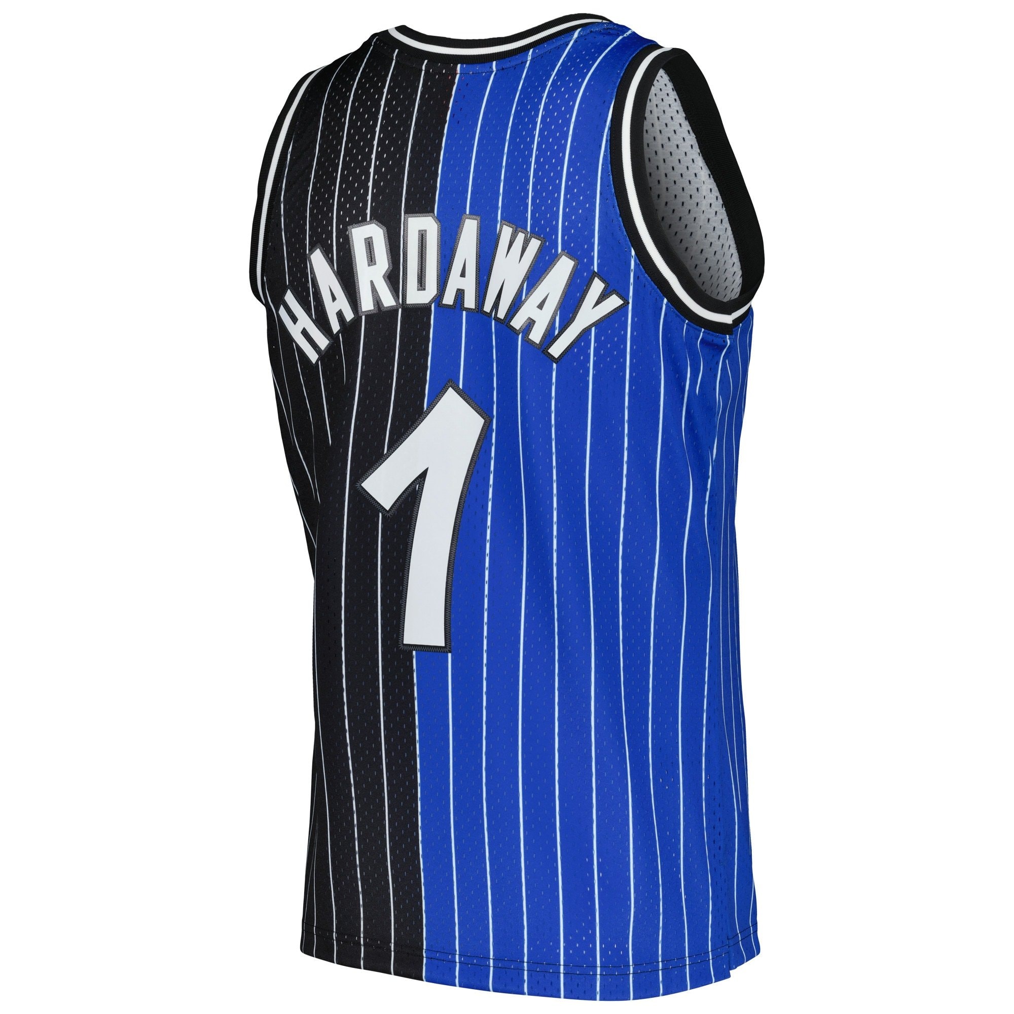 Men's Mitchell & Ness Penny Hardaway Blue Black Orlando Magic 1994/95 Split Swingman Jersey