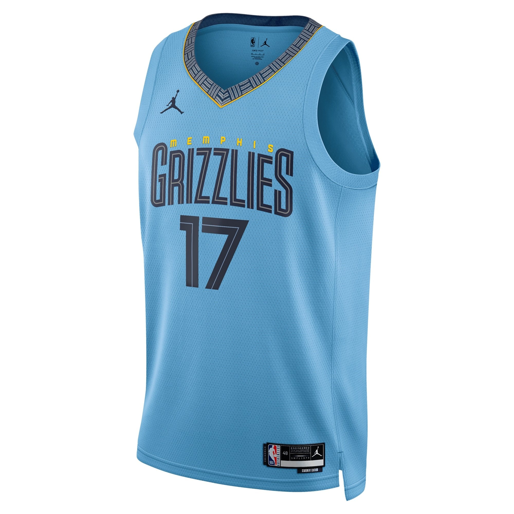 Memphis Grizzlies Jordan Brand Statement Edition Swingman Jersey Lt Blue Yuki Kawamura Unisex