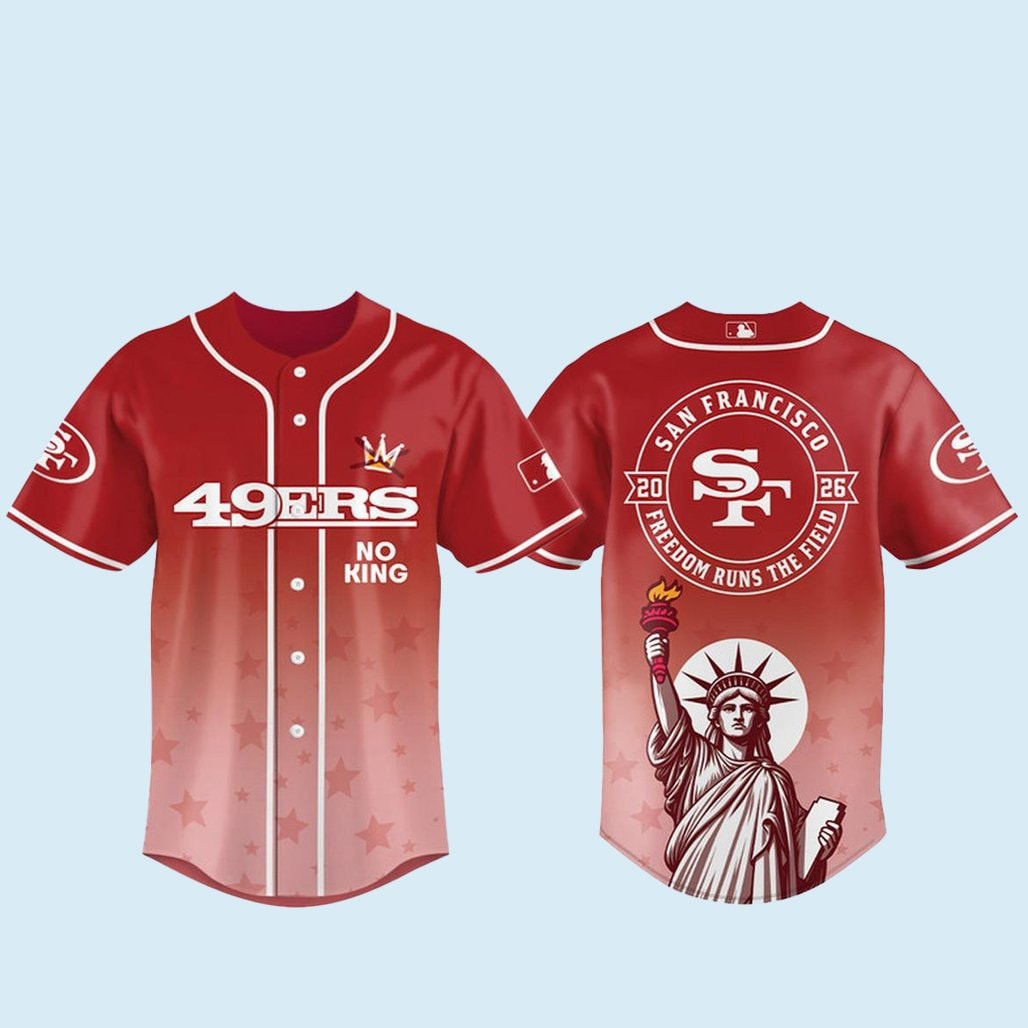 Football Team 2026 No Basketball Team Freedom Runs The Field Baseball Jersey