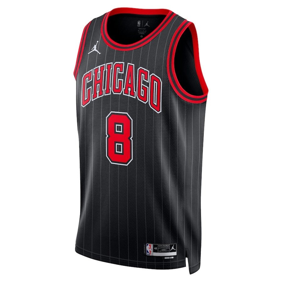 Zach LaVine 8 Chicago Bulls Unisex Swingman Jersey Statement Edition Black