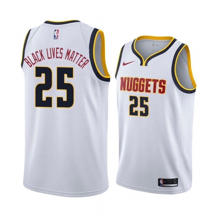 Men's Tyler Cook Black Lives Matter Nuggets Association Jersey - Multicolor Polyester
