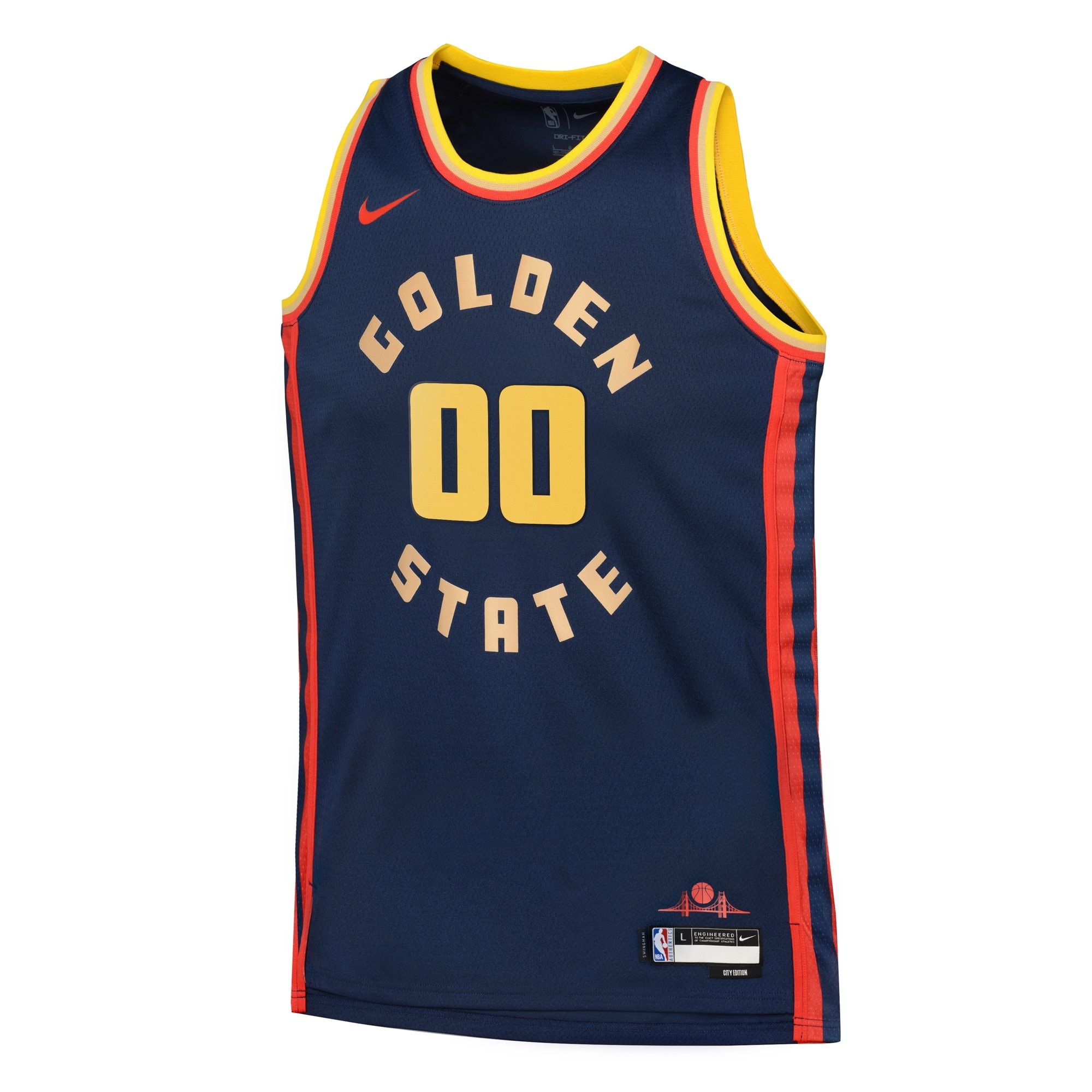 Golden State Warriors City Edition Swingman Jersey 2024 Navy Jonathan Kuminga Youth