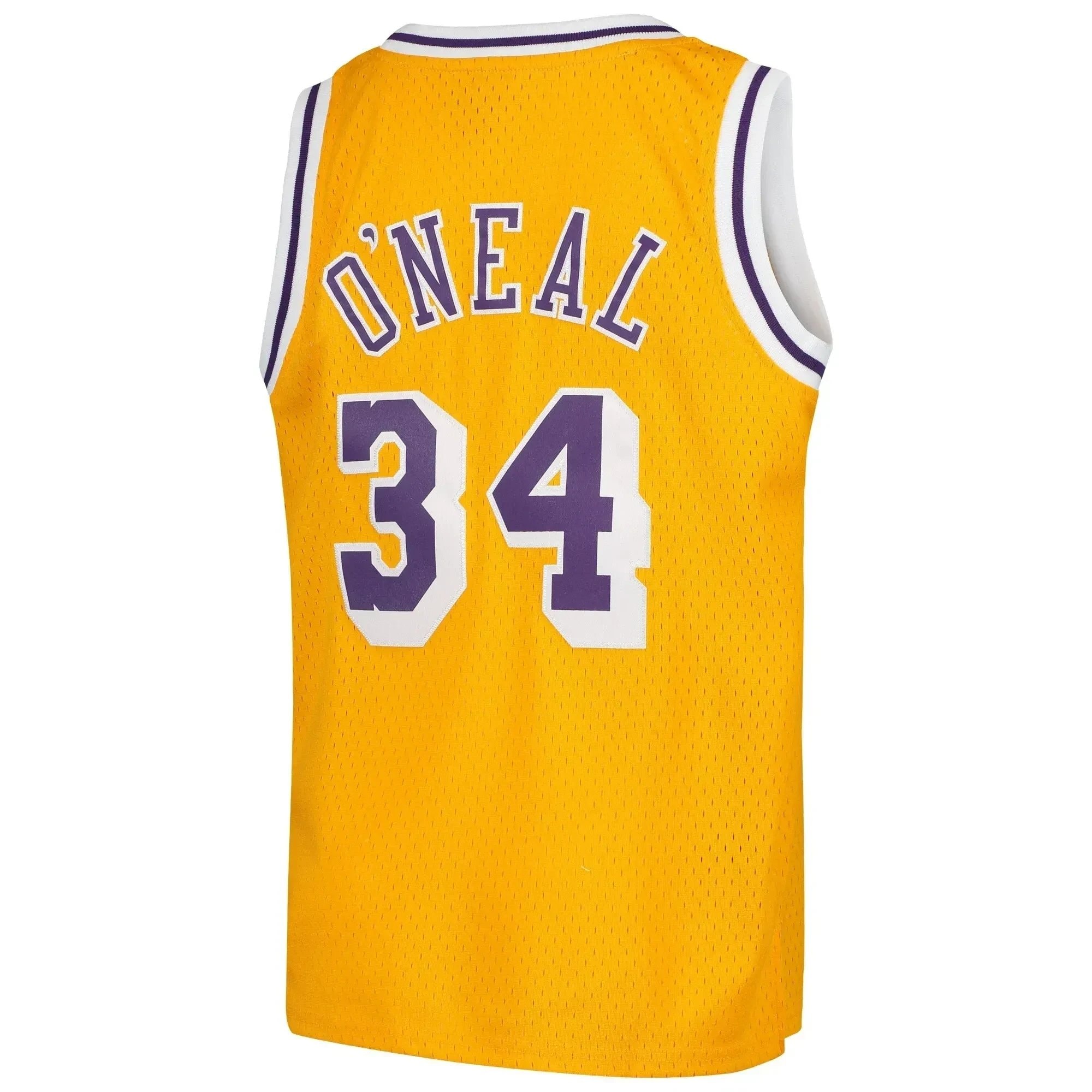 Shaquille O'neal Los Angeles Lakers Mitchell Ness Youth Swingman Throwback Jersey - Gold