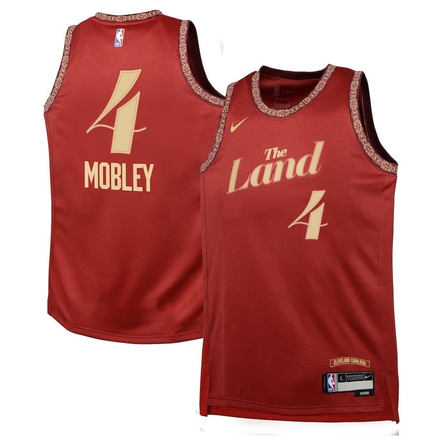 Evan Mobley Cleveland Cavaliers 2023/24 City Edition Youth Swingman Jersey Wine Multicolor