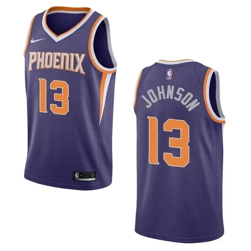 Men's Phoenix Suns 13 Cameron Johnson Icon Swingman Jersey Purple