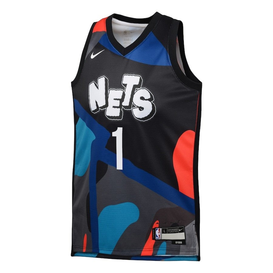 Mikal Bridges Brooklyn Nets 2023/24 City Edition Swingman Youth Jersey Black