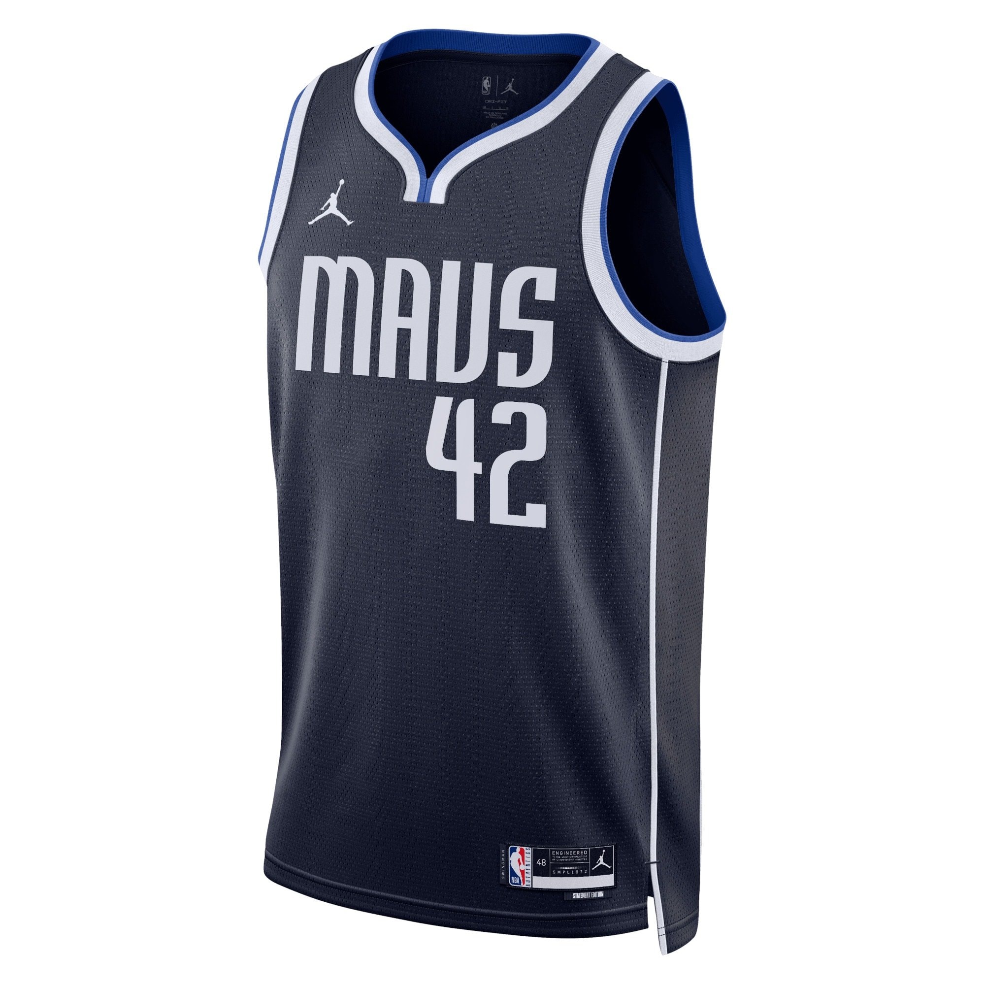 Dallas Mavericks Maximillian Kleber Navy Statement Edition Swingman Jersey Unisex