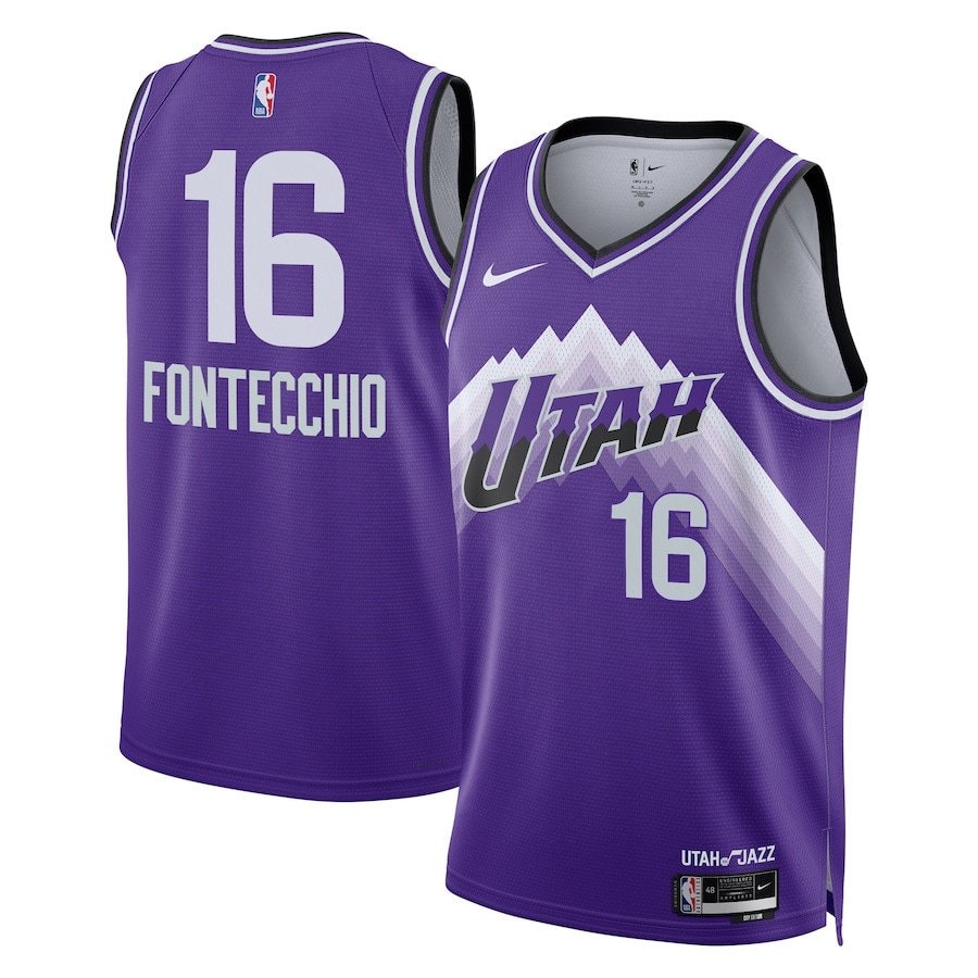 Simone Fontecchio 16 Utah Jazz 2023/24 City Edition Swingman Jersey Purple