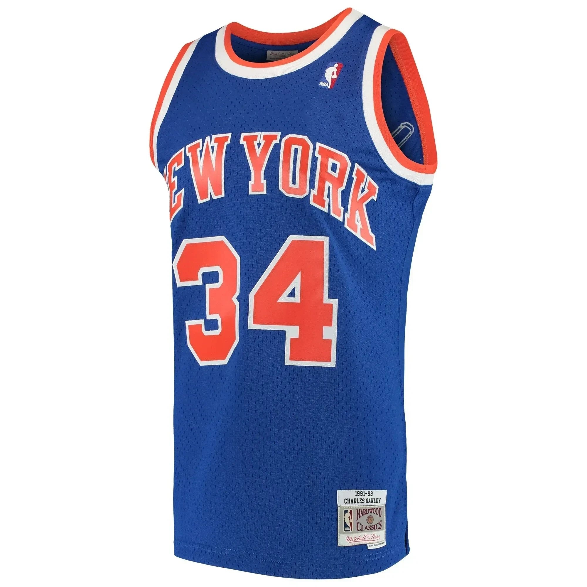 Charles Oakley New York Knicks Mitchell & Ness 1991-92 Hardwood Classics Swingman Jersey Blue