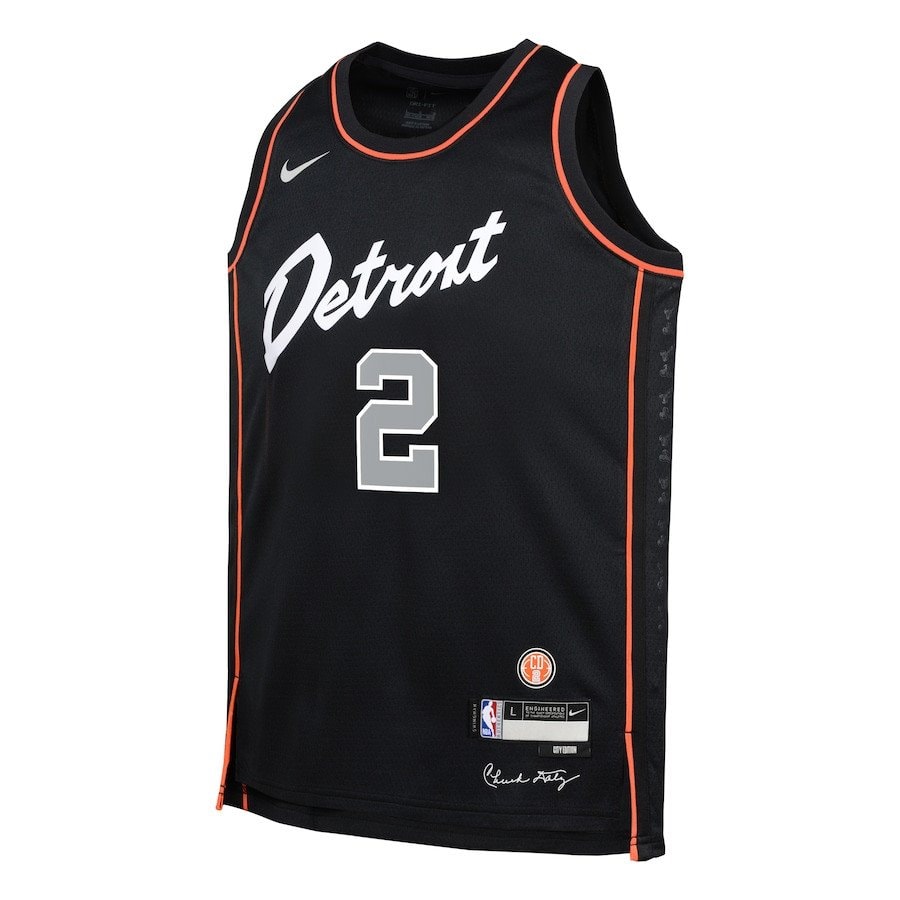 Cade Cunningham 2 Detroit Pistons 2023/24 City Edition Swingman Youth Jersey Black