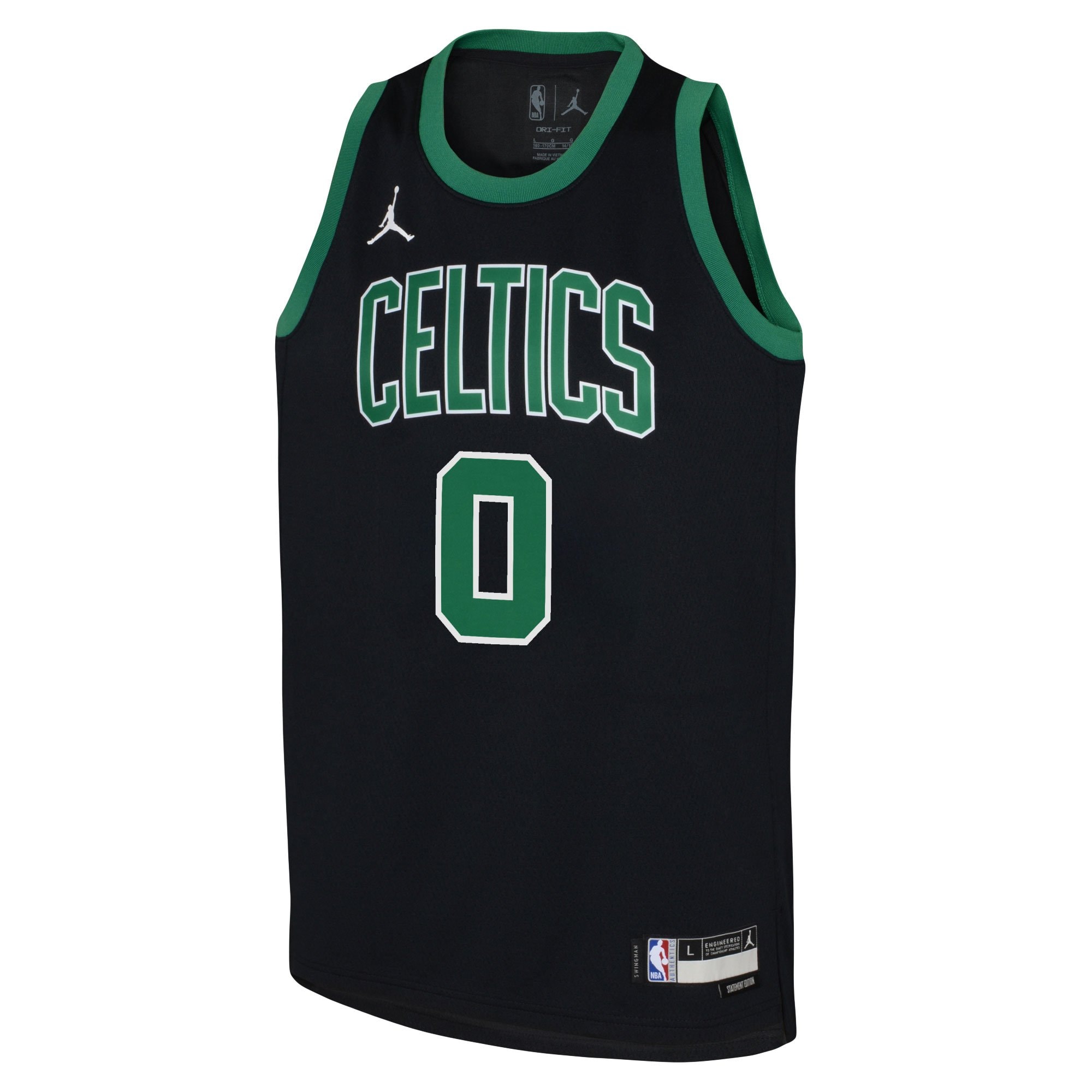 Youth Jordan Brand Jayson Tatum Black Boston Celtics Swingman Jersey Statement Edition