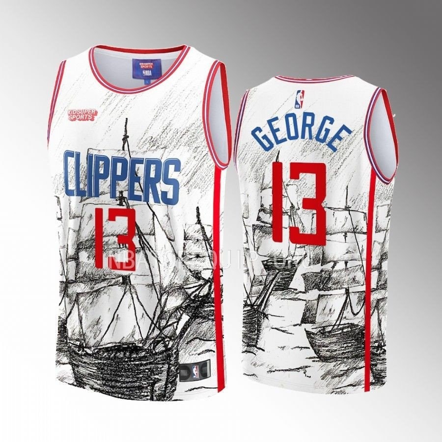 Paul George 13 Basketball Team Basketball & KidSuper Studios Unisex Hometown Jersey