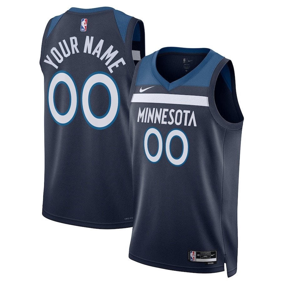 Minnesota Timberwolves 2023/24 Icon Swingman Custom Jersey Men Navy