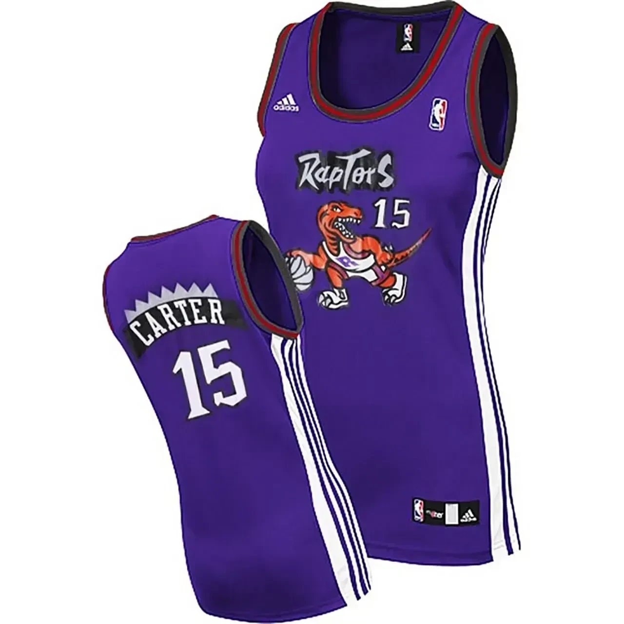 Women's Vince Carter Toronto Raptors 15 Purple Basketball Jersey - Multicolor, Sizes S-3XL