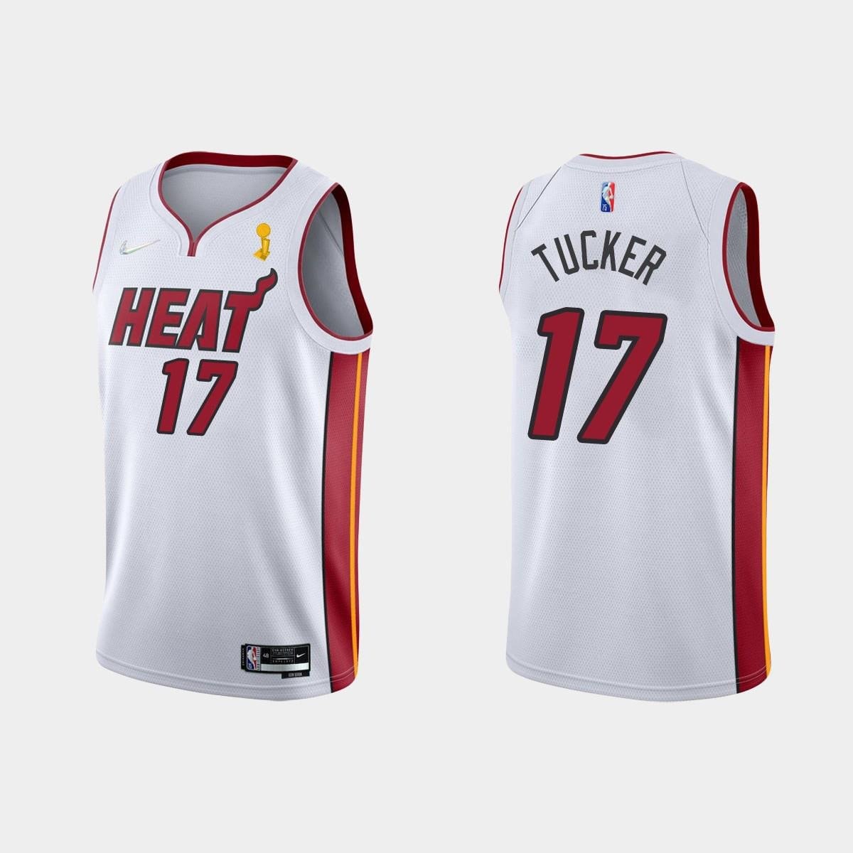 Basketball Team 17 P.J. Tucker Champions Cup 2023 Patch White Jersey