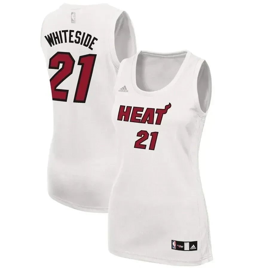 Hassan Whiteside Miami Heat Women's Fashion Jersey White