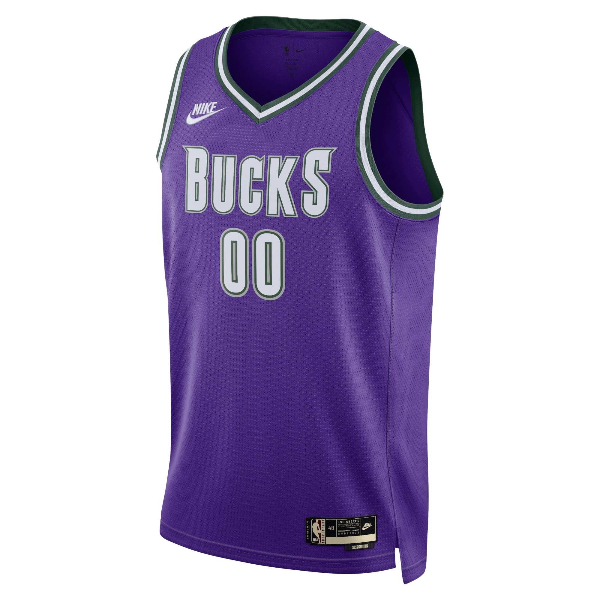 Milwaukee Bucks Classic Edition Swingman Jersey 22 Mens Field Purple White Custom