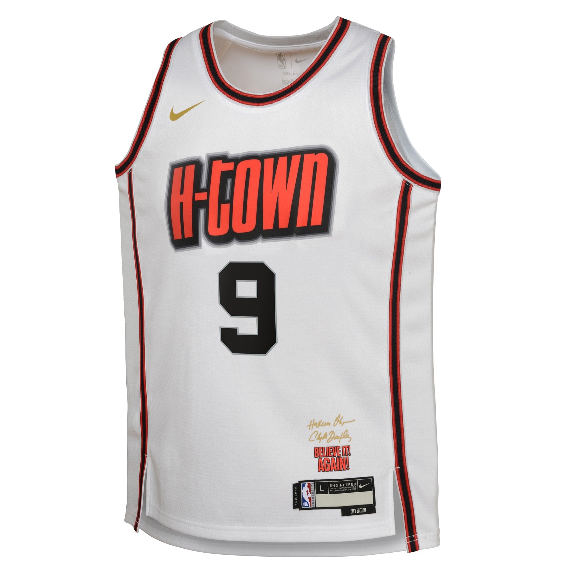 Houston Rockets 2024 City Edition Swingman Jersey White Dillon Brooks Youth