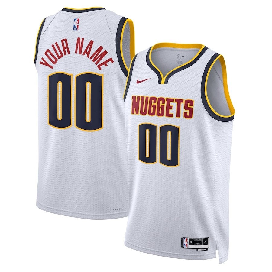 Denver Nuggets 2023/24 Association Swingman Custom Men Jersey White
