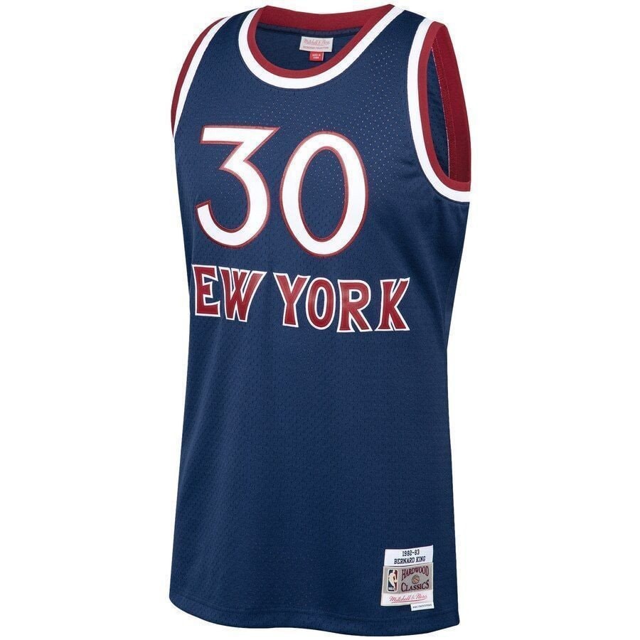 Bernard King New York Knicks Mitchell & Ness 1982-83 Hardwood Classics Swingman Jersey - Navy