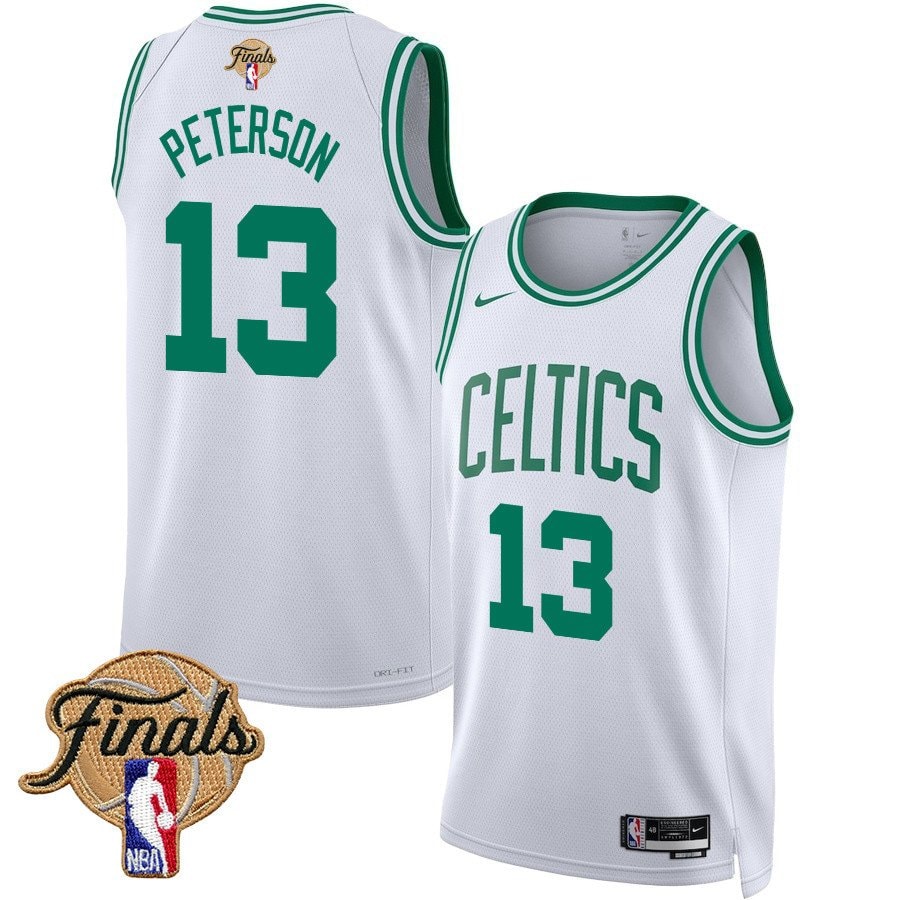 Drew Peterson 13 Boston Celtics 2024 Finals Patch Swingman Jersey Association Edition White