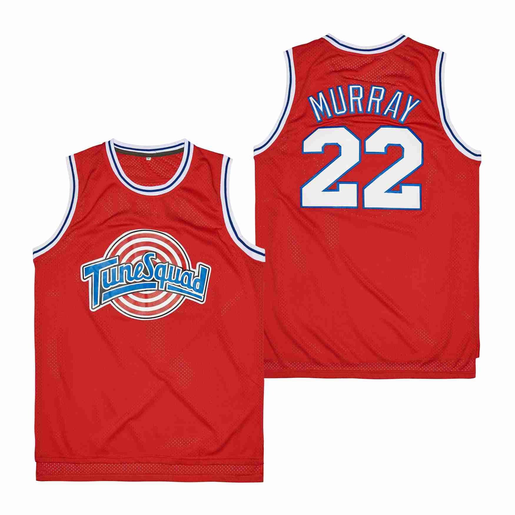 Murray 22 Tune Squad Space Jam Swingman Jersey - Red Multicolor Adult Unisex