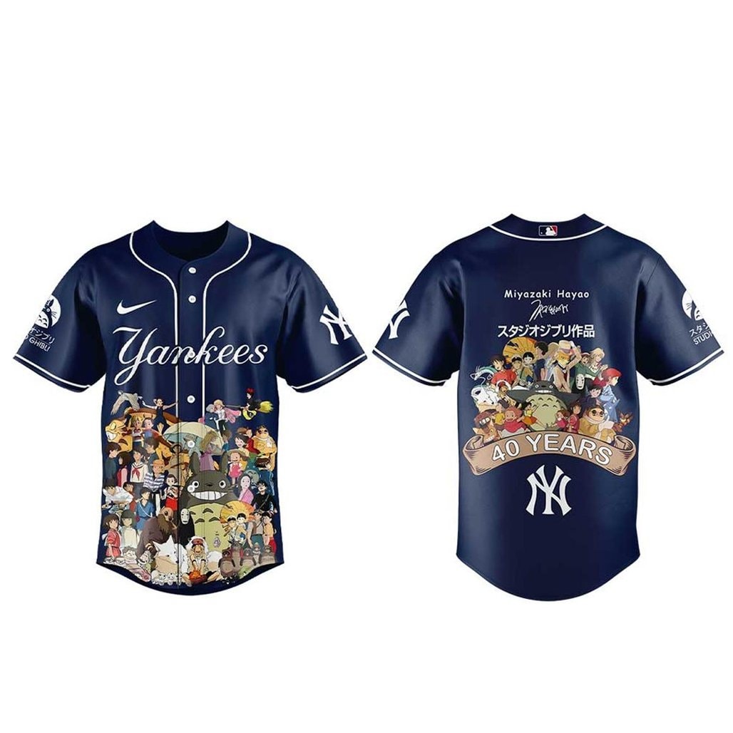 Baseball Team Miyazaki Hayao 40 Years Of Studio Ghibli 2026 Baseball Jersey