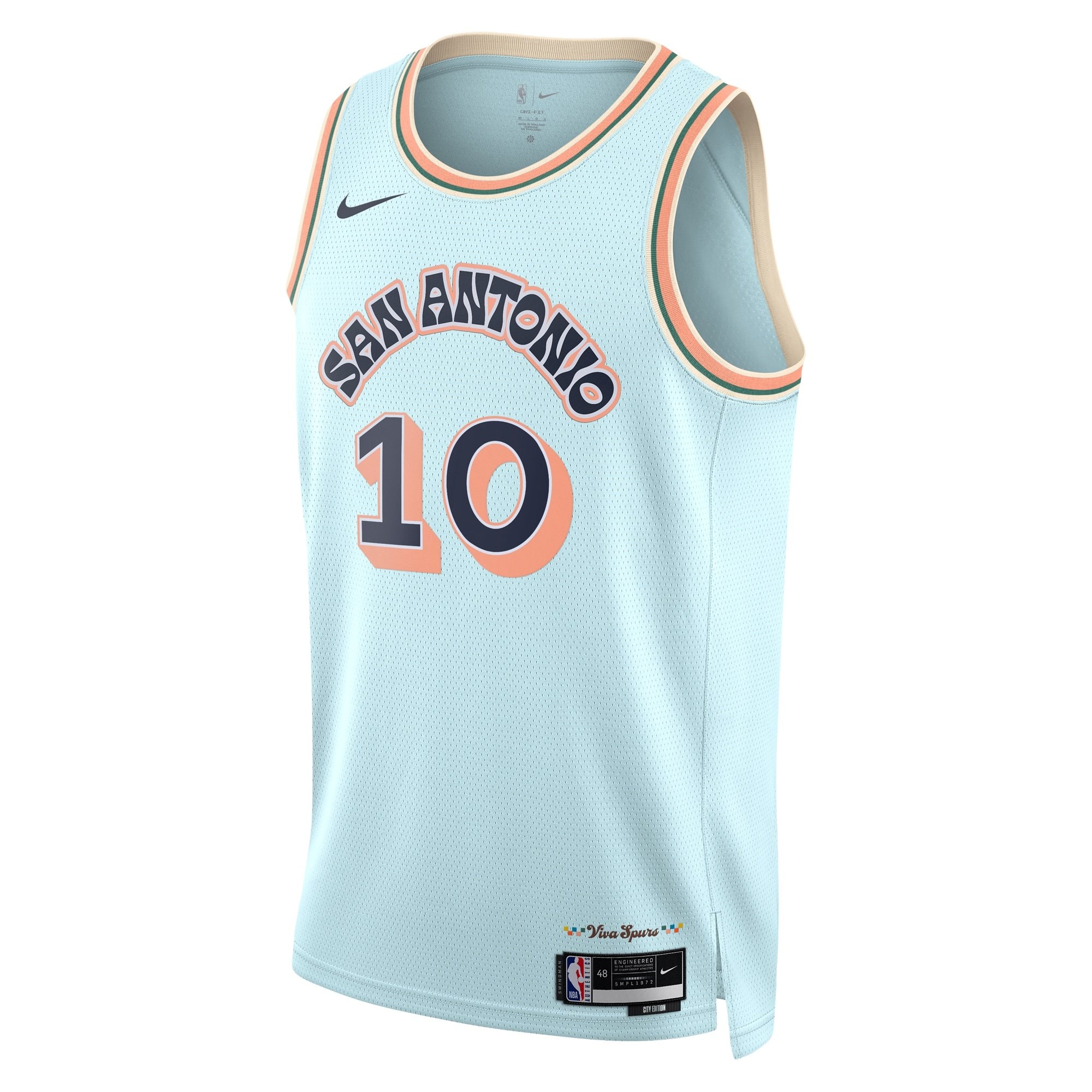 San Antonio Spurs City Edition Swingman Jersey 2024 Blue Jeremy Sochan Unisex