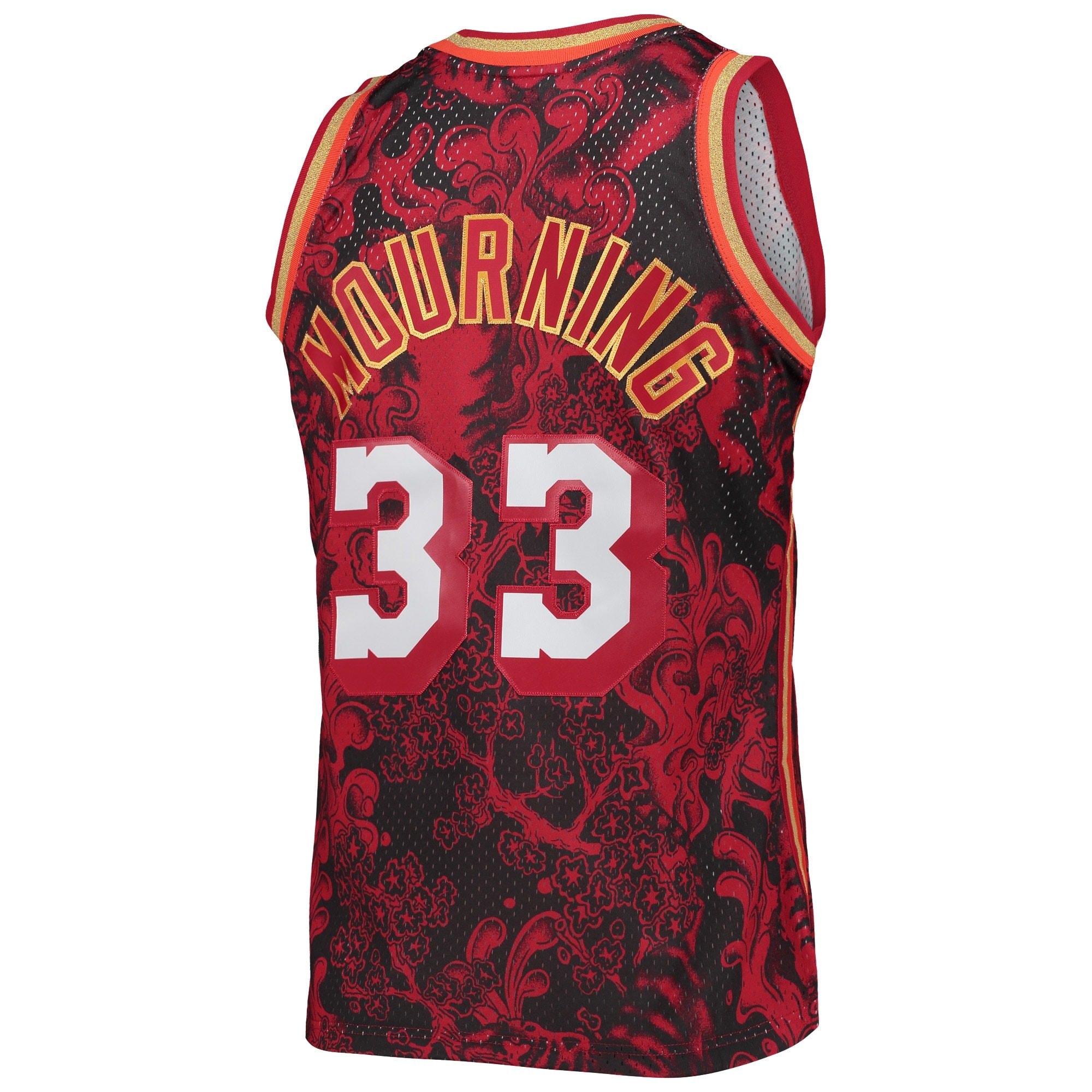 Men's Mitchell & Ness Alonzo Mourning Red Miami Heat 1996/97 Hardwood Classics Swingman Jersey