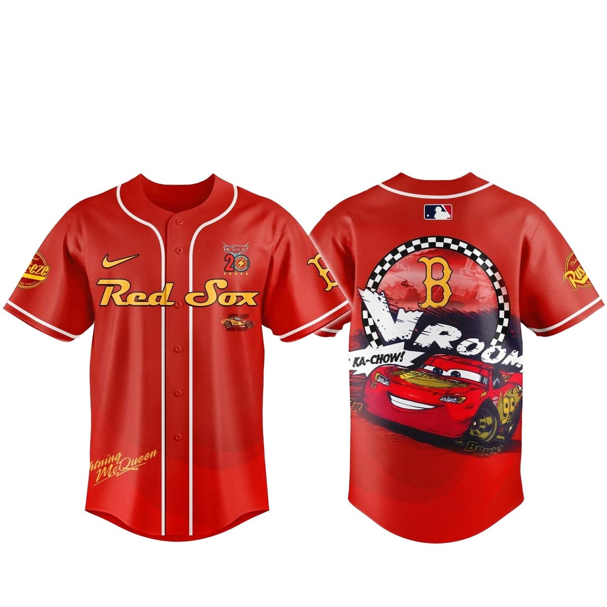 Baseball Team x Cars Lightning McQueen 20th Anniversary Baseball Jersey