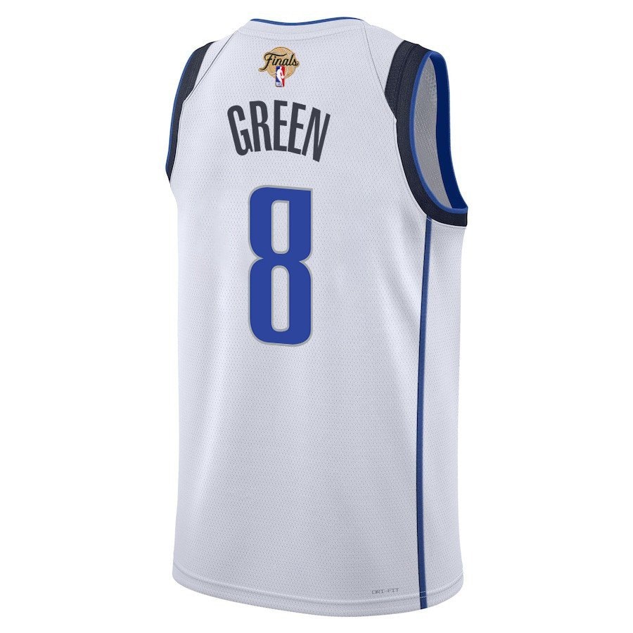 Josh Green 8 Dallas Mavericks 2024 Finals Patch Swingman Jersey Association Edition White