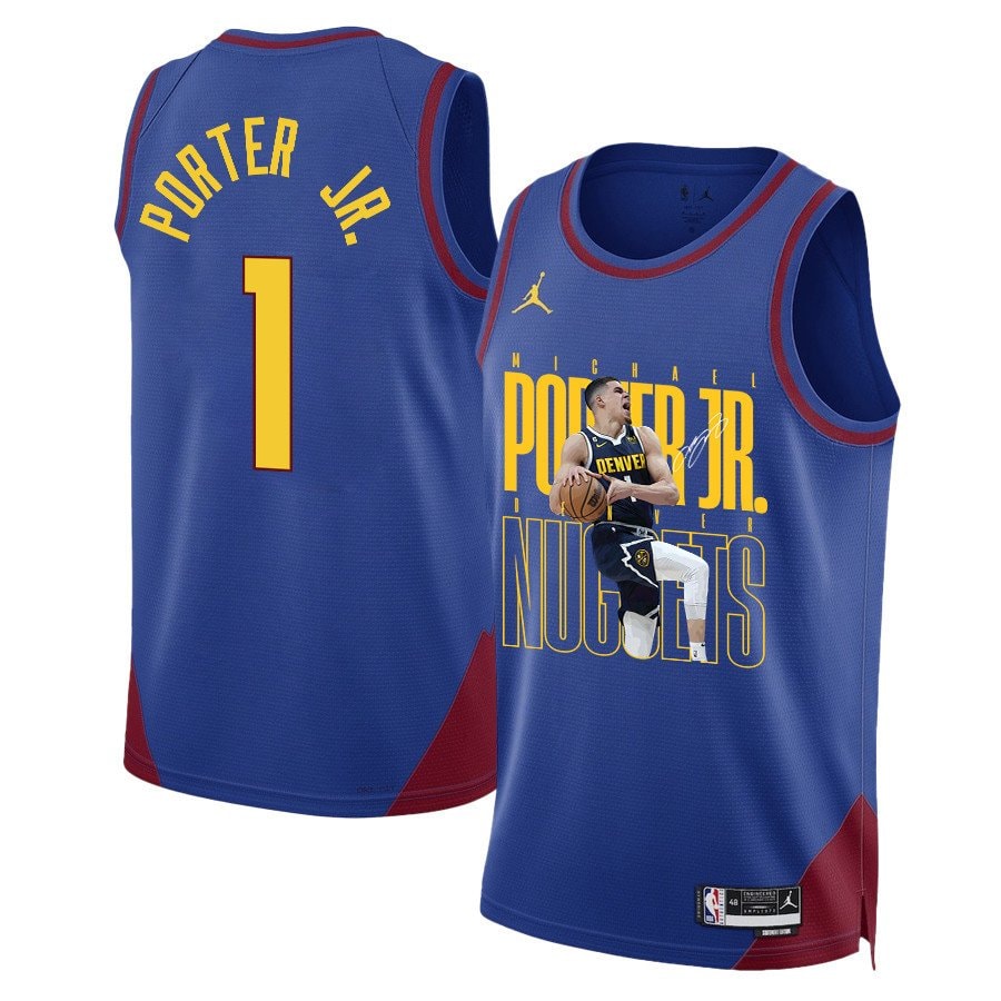 Michael Porter Jr. 1 Basketball Team Future Superstar 2023 Basketball Champions Swingman Jersey - Blue
