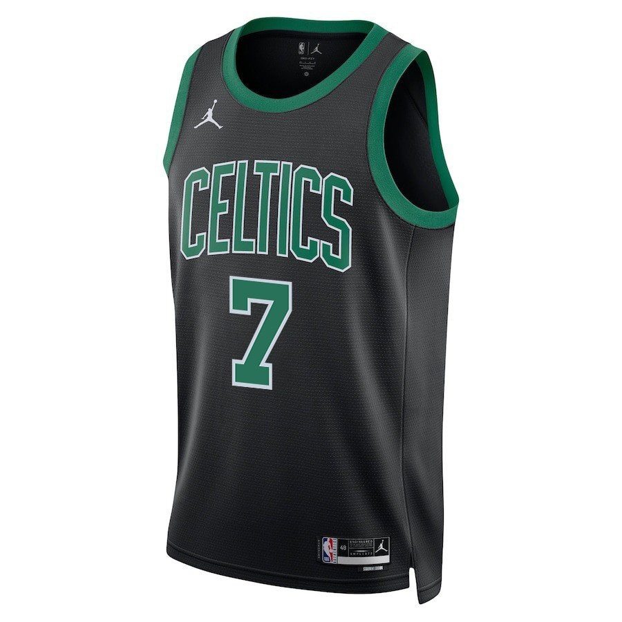 Jaylen Brown 7 Boston Celtics 2024 Finals Champions Swingman Jersey Statement Edition Black