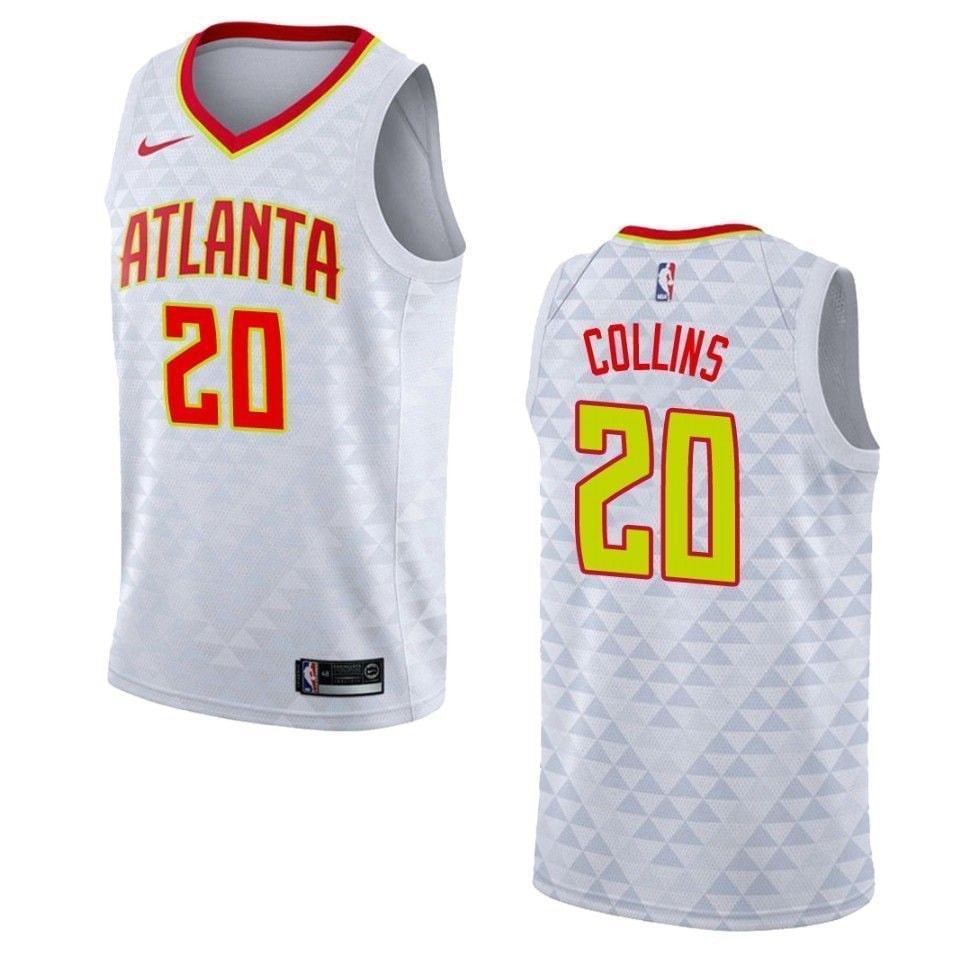 Men's Atlanta Hawks John Collins #20 Association Swingman Jersey White