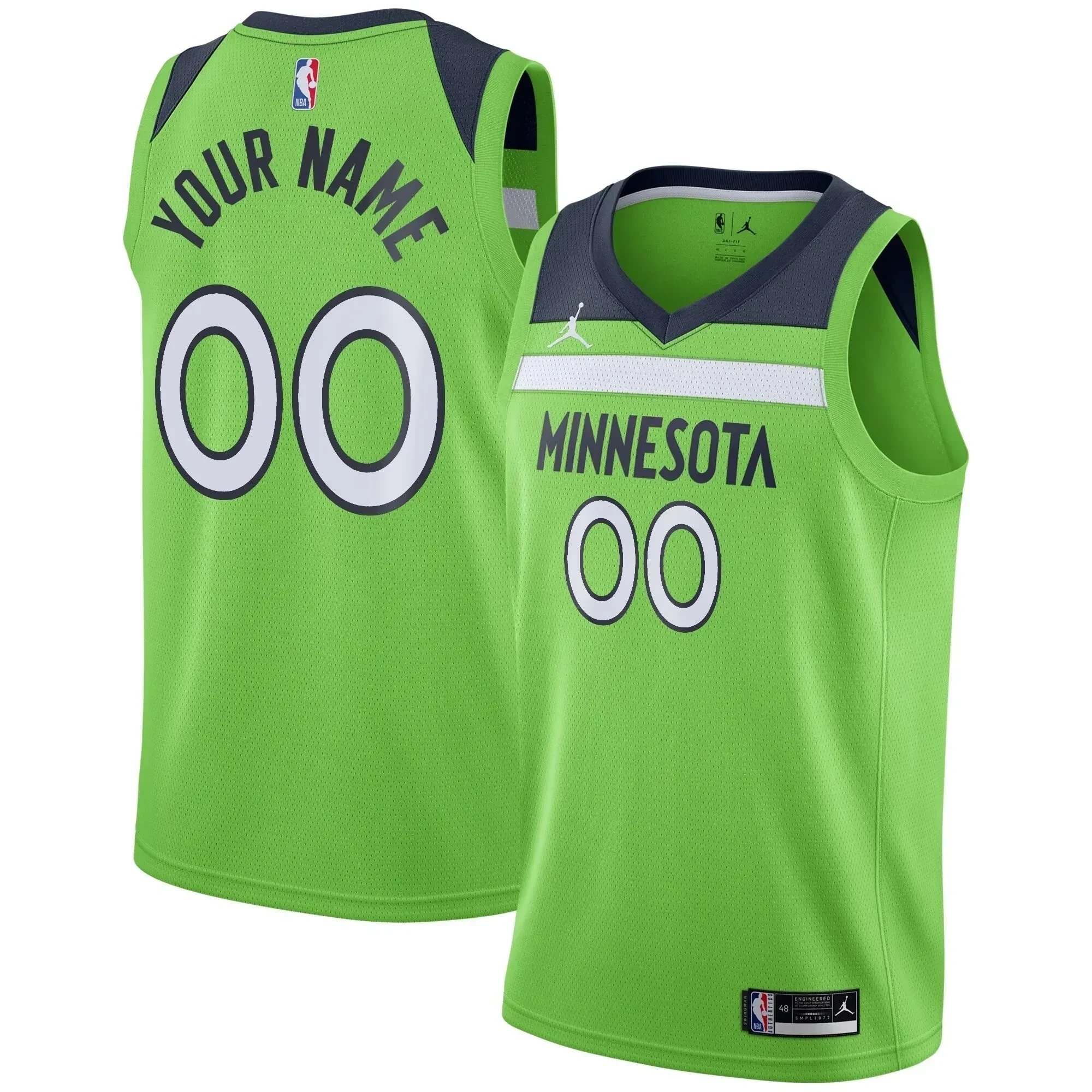 Basketball Team Swingman Custom Jersey - Statement Edition - Green