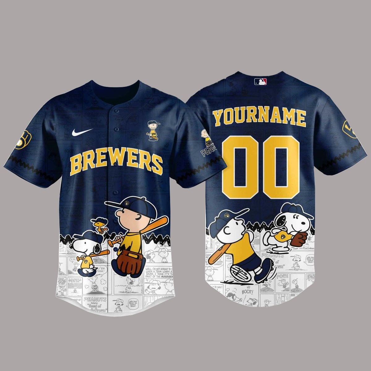 Baseball Team x Peanuts Night 2026 Personalized Name and Number Baseball Jersey
