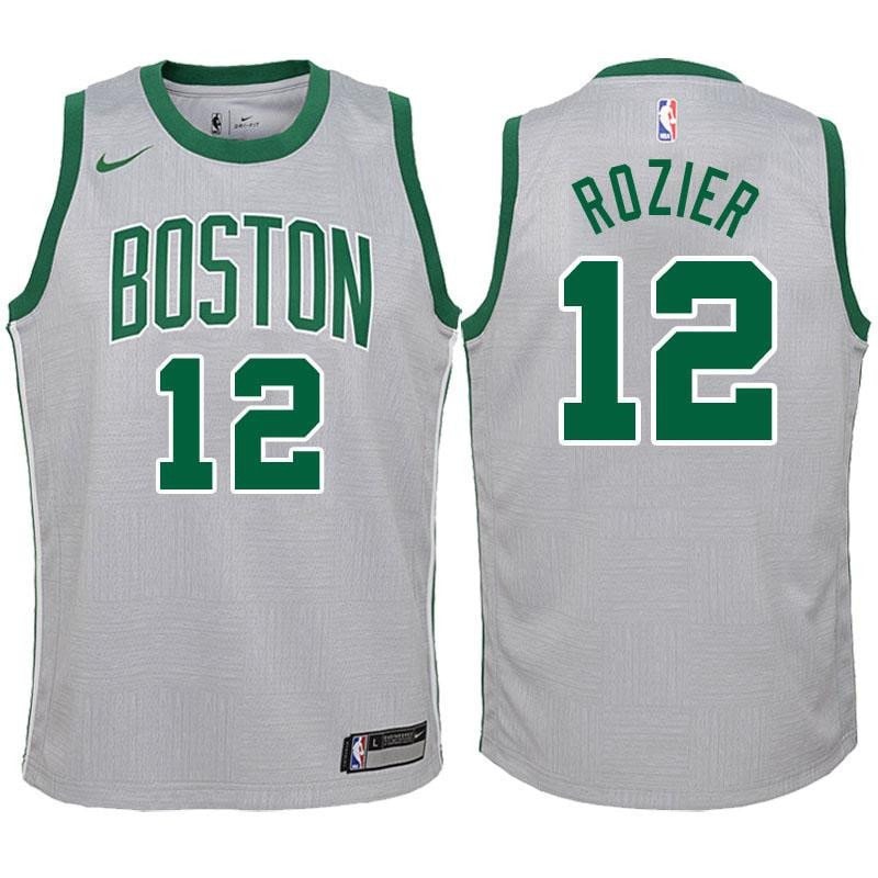 Youth Basketball Team 12 Terry Rozier Gray Swingman Jersey-City Edition Jersey