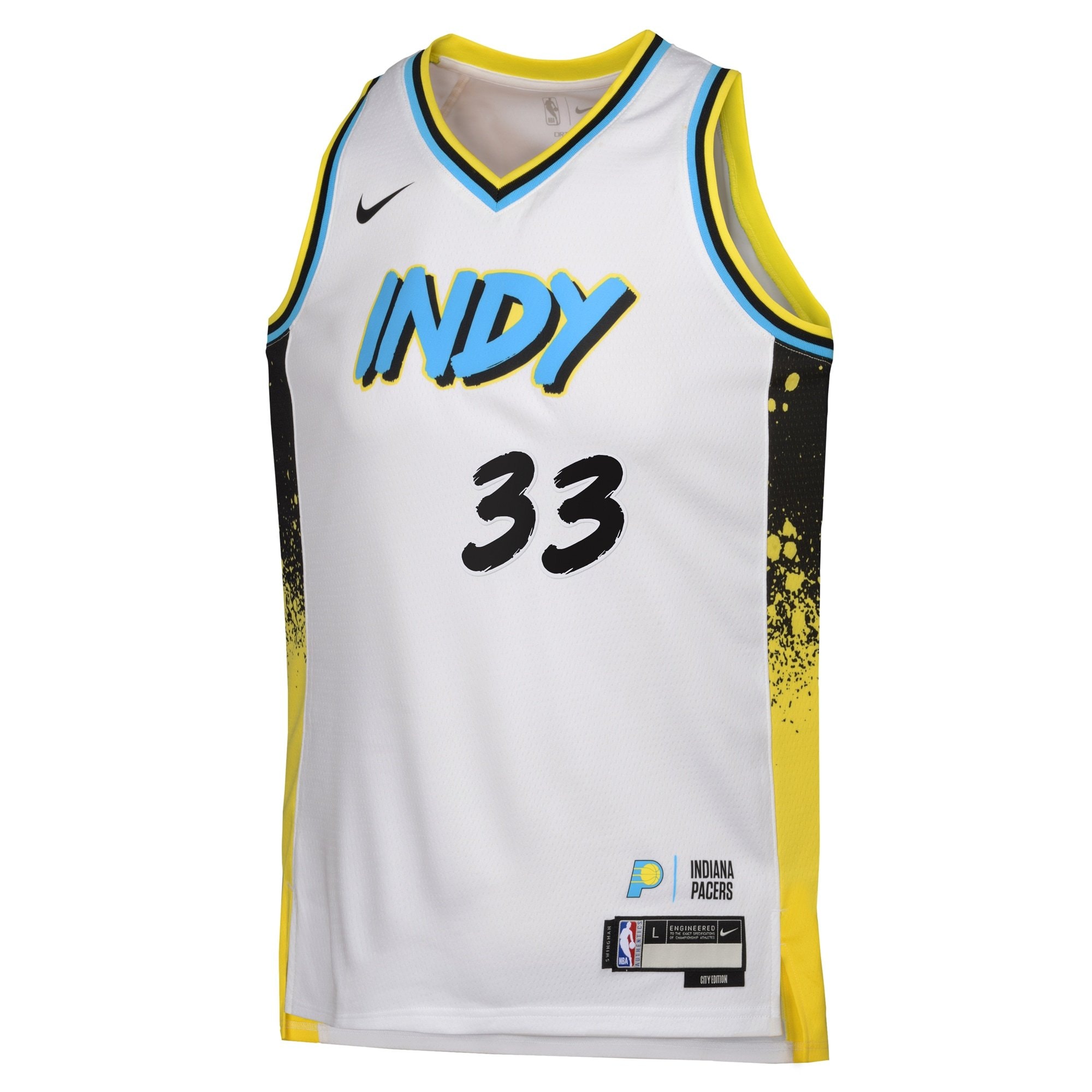 Indiana Pacers City Edition Swingman Jersey 2024 White Myles Turner Youth S-3XL