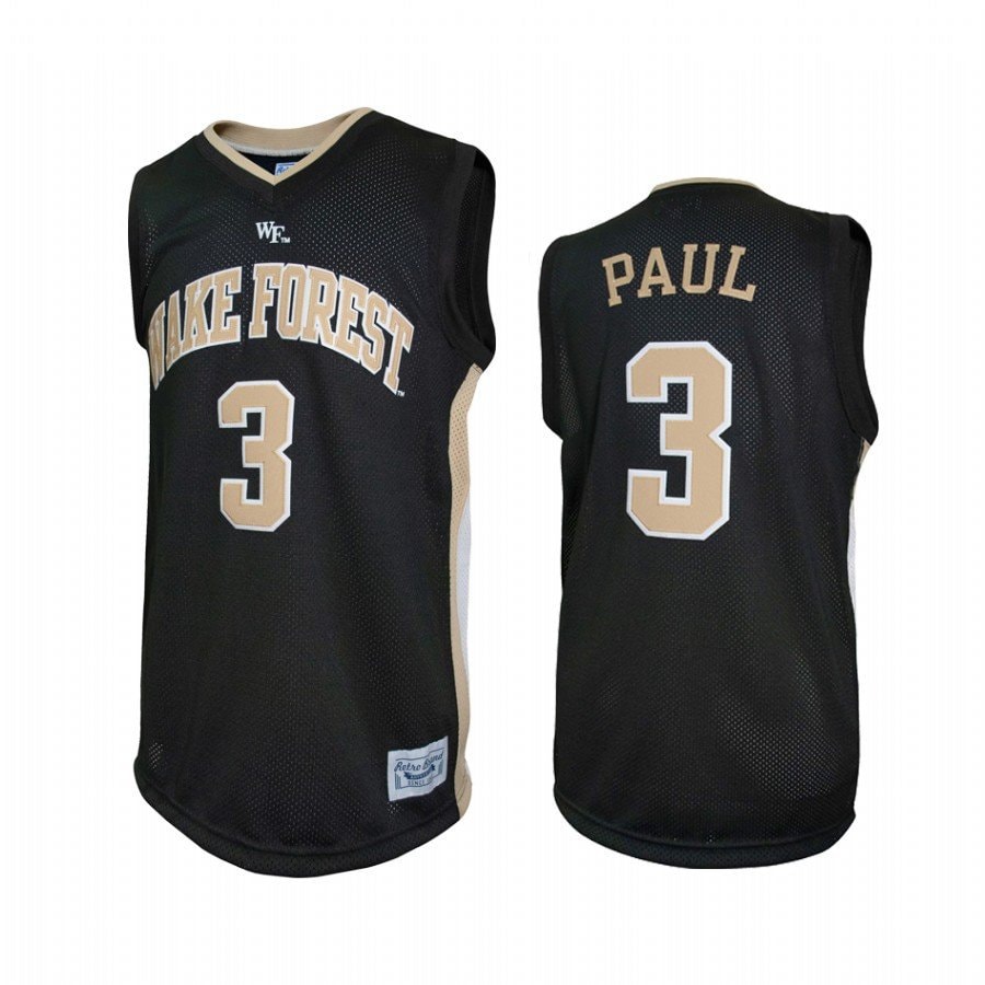 Basketball Team Chris Paul 3 Black College Basketball Jersey